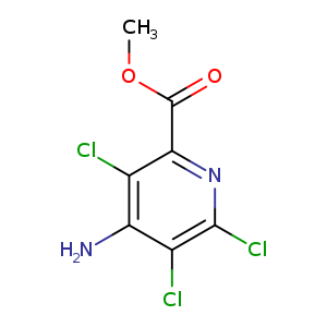 COC(=O)c1nc(Cl)c(c(c1Cl)N)Cl