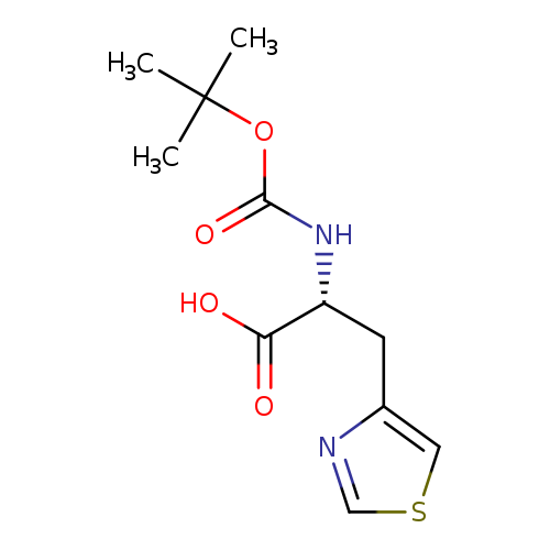 O=C(OC(C)(C)C)N[C@@H](C(=O)O)Cc1ncsc1