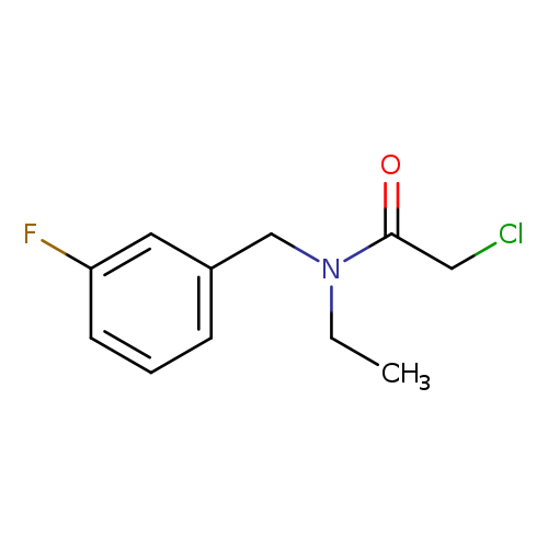 CCN(C(=O)CCl)Cc1cccc(c1)F