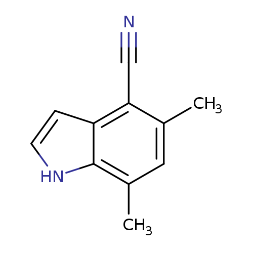 N#Cc1c(C)cc(c2c1cc[nH]2)C