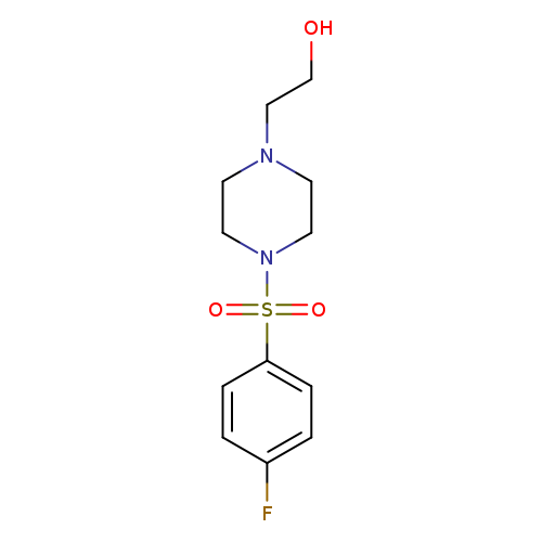 OCCN1CCN(CC1)S(=O)(=O)c1ccc(cc1)F