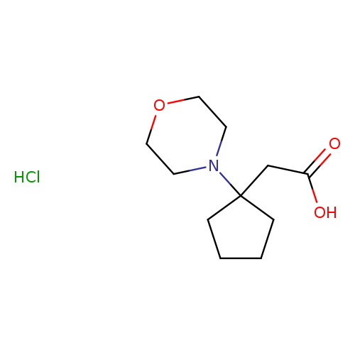 OC(=O)CC1(CCCC1)N1CCOCC1.Cl