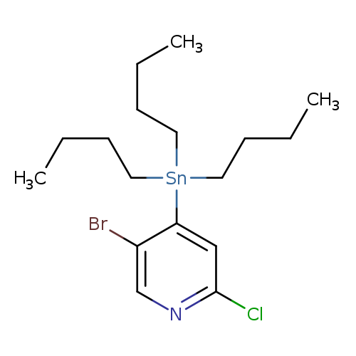 CCCC[Sn](c1cc(Cl)ncc1Br)(CCCC)CCCC