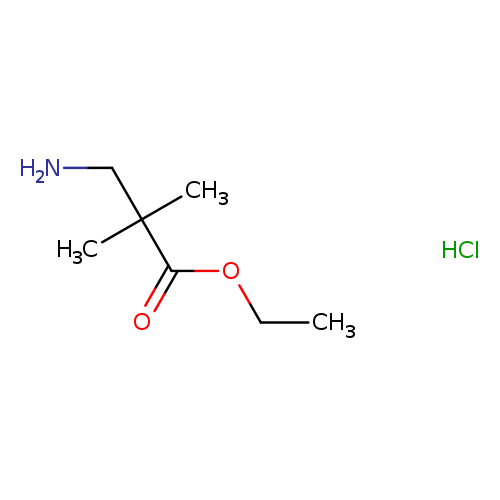 CCOC(=O)C(CN)(C)C.Cl