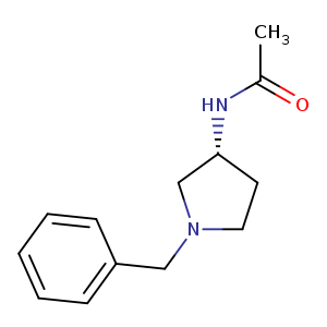 CC(=O)N[C@@H]1CCN(C1)Cc1ccccc1