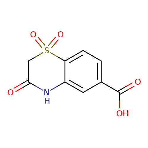 O=C1Nc2cc(ccc2S(=O)(=O)C1)C(=O)O