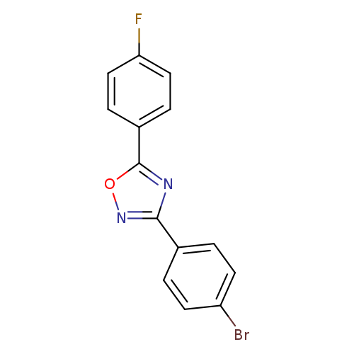 Fc1ccc(cc1)c1onc(n1)c1ccc(cc1)Br