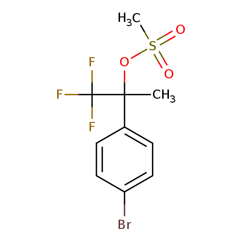 CC(C(F)(F)F)(c1ccc(cc1)Br)OS(=O)(=O)C