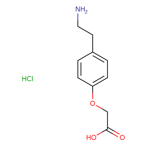 NCCc1ccc(cc1)OCC(=O)O.Cl
