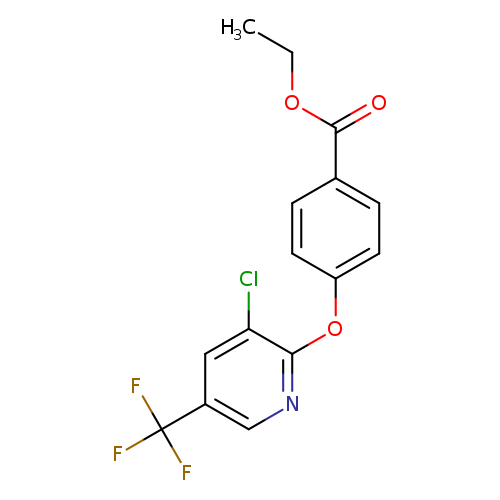 CCOC(=O)c1ccc(cc1)Oc1ncc(cc1Cl)C(F)(F)F