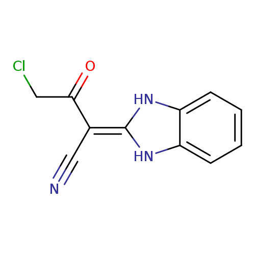 ClCC(=O)C(=c1[nH]c2c([nH]1)cccc2)C#N