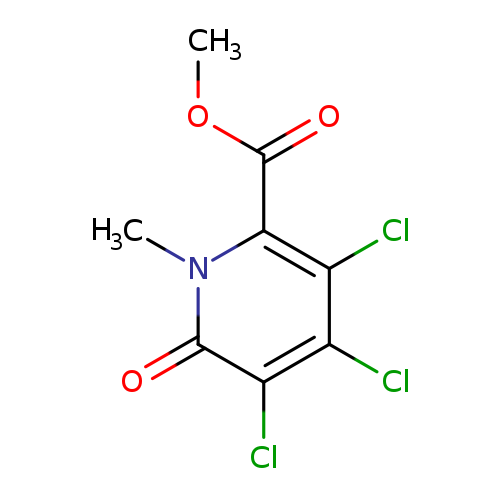 COC(=O)c1c(Cl)c(Cl)c(c(=O)n1C)Cl