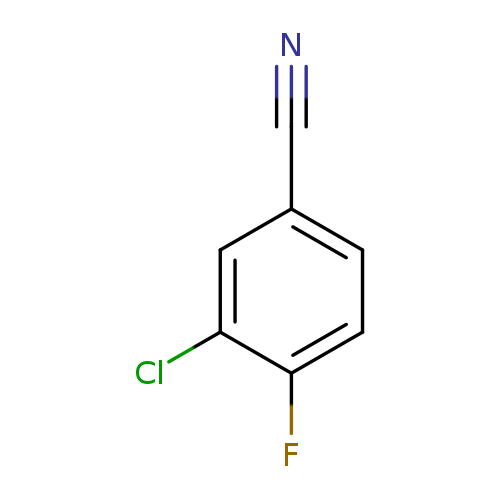 N#Cc1ccc(c(c1)Cl)F