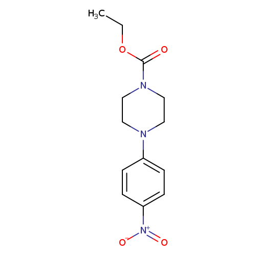 CCOC(=O)N1CCN(CC1)c1ccc(cc1)[N+](=O)[O-]