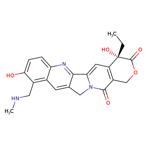 CNCc1c(O)ccc2c1cc1Cn3c(c1n2)cc1c(c3=O)COC(=O)[C@]1(O)CC