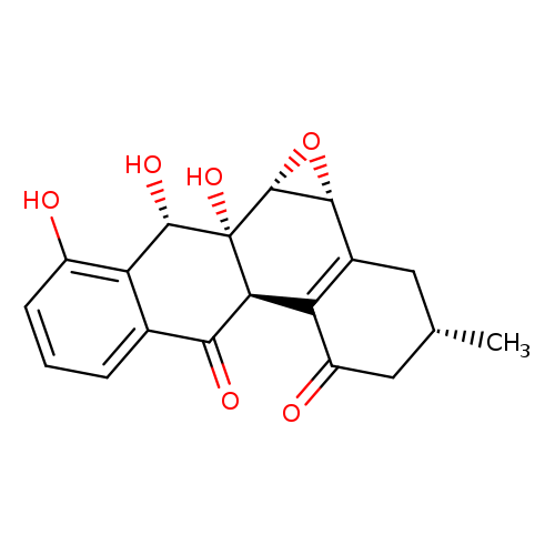 C[C@@H]1CC(=O)C2=C(C1)[C@H]1O[C@H]1[C@]1([C@@H]2C(=O)c2cccc(c2[C@@H]1O)O)O