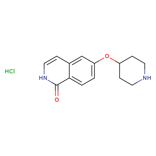 O=c1[nH]ccc2c1ccc(c2)OC1CCNCC1.Cl