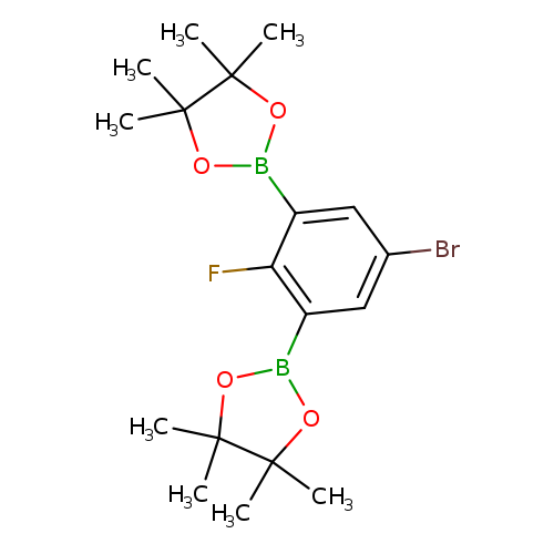 Brc1cc(B2OC(C(O2)(C)C)(C)C)c(c(c1)B1OC(C(O1)(C)C)(C)C)F