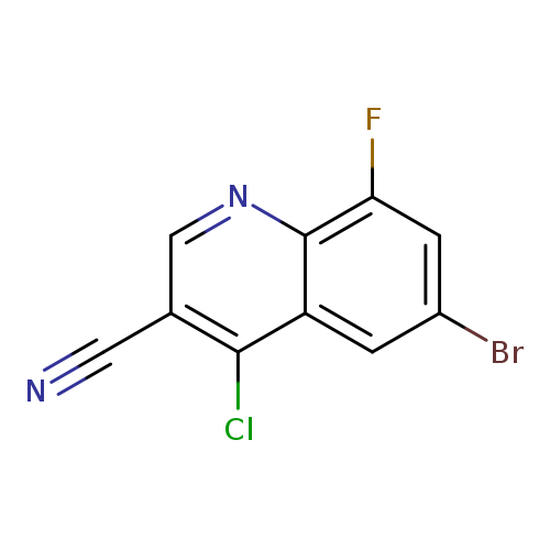N#Cc1cnc2c(c1Cl)cc(cc2F)Br