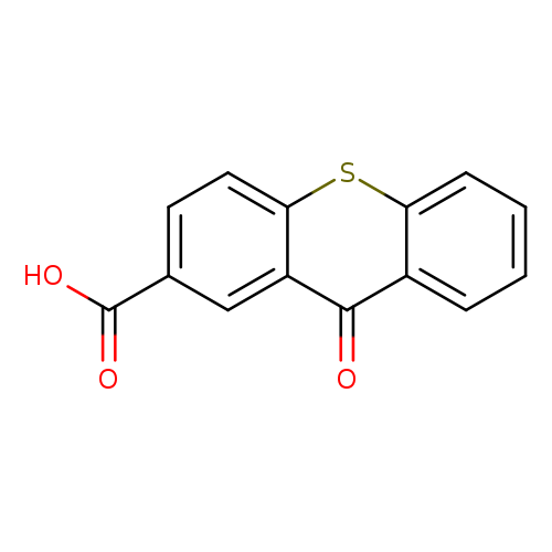 OC(=O)c1ccc2c(c1)c(=O)c1c(s2)cccc1