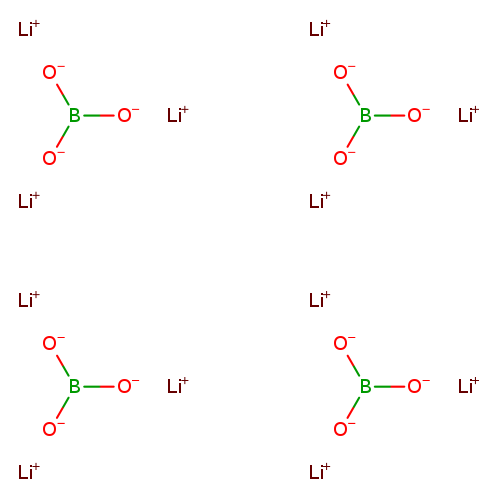 [O-]B([O-])[O-].[O-]B([O-])[O-].[O-]B([O-])[O-].[O-]B([O-])[O-].[Li+].[Li+].[Li+].[Li+].[Li+].[Li+].[Li+].[Li+].[Li+].[Li+].[Li+].[Li+]