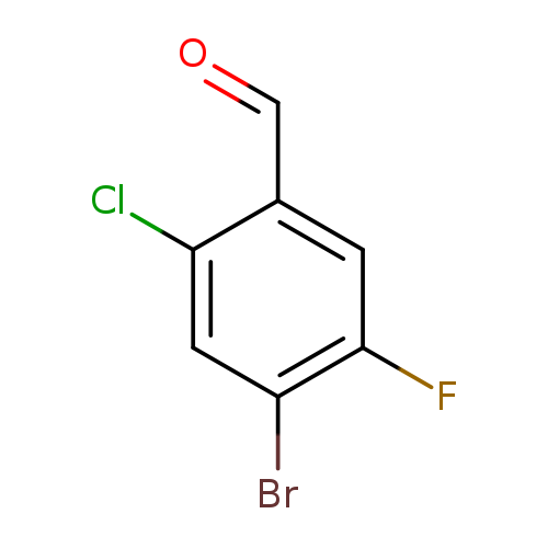 O=Cc1cc(F)c(cc1Cl)Br