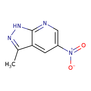 [O-][N+](=O)c1cc2c(C)n[nH]c2nc1
