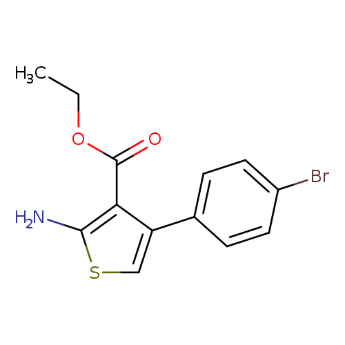 CCOC(=O)c1c(N)scc1c1ccc(cc1)Br