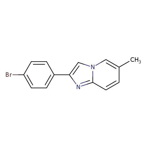 Brc1ccc(cc1)c1cn2c(n1)ccc(c2)C