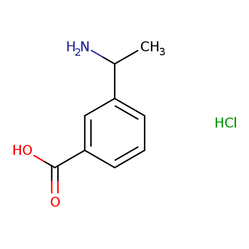 CC(c1cccc(c1)C(=O)O)N.Cl