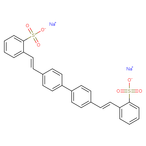 [O-]S(=O)(=O)c1ccccc1/C=C/c1ccc(cc1)c1ccc(cc1)/C=C/c1ccccc1S(=O)(=O)[O-].[Na+].[Na+]
