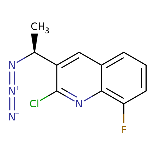 [N-]=[N+]=N[C@H](c1cc2cccc(c2nc1Cl)F)C