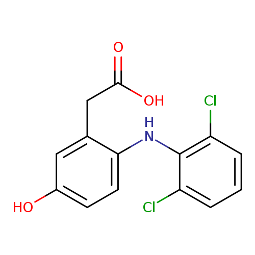 OC(=O)Cc1cc(O)ccc1Nc1c(Cl)cccc1Cl