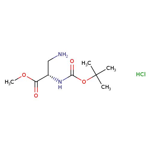 NC[C@@H](C(=O)OC)NC(=O)OC(C)(C)C.Cl