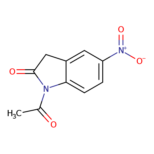 O=C1Cc2c(N1C(=O)C)ccc(c2)[N+](=O)[O-]