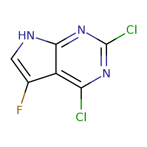 Clc1nc(Cl)c2c(n1)[nH]cc2F