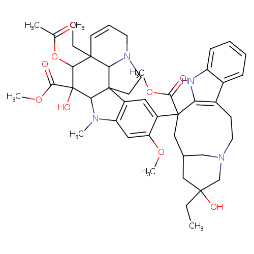 COc1cc2N(C)[C@@H]3[C@@]4(c2cc1[C@]1(C[C@@H]2CN(CCc5c1[nH]c1c5cccc1)C[C@](C2)(O)CC)C(=O)OC)CCN1[C@H]4[C@@]([C@H]([C@]3(O)C(=O)OC)OC(=O)C)(CC)C=CC1