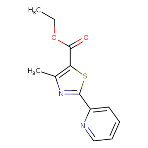 CCOC(=O)c1sc(nc1C)c1ccccn1