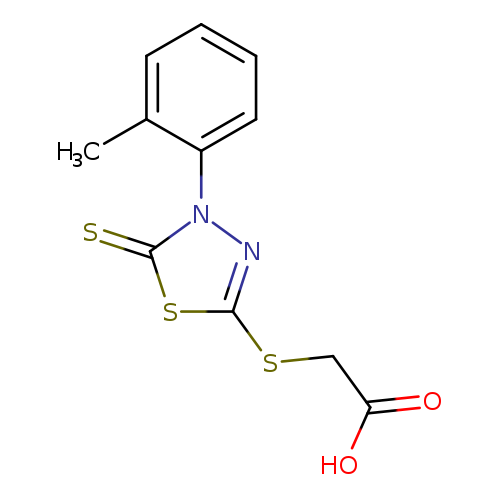 OC(=O)CSc1nn(c(=S)s1)c1ccccc1C