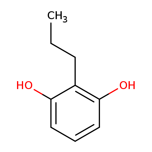 CCCc1c(O)cccc1O