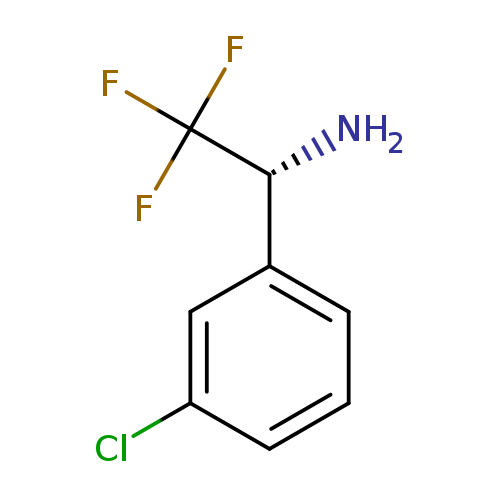 Clc1cccc(c1)[C@H](C(F)(F)F)N