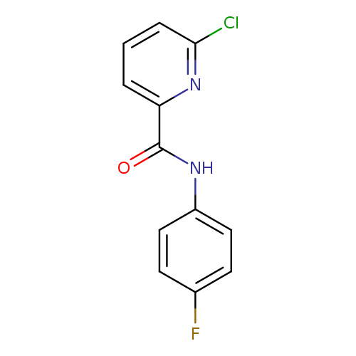 Fc1ccc(cc1)NC(=O)c1cccc(n1)Cl