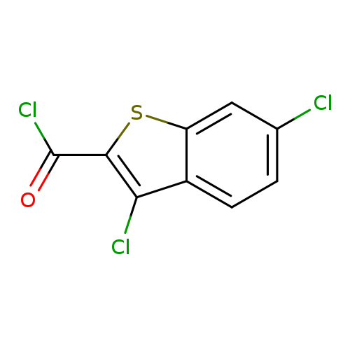 Clc1ccc2c(c1)sc(c2Cl)C(=O)Cl