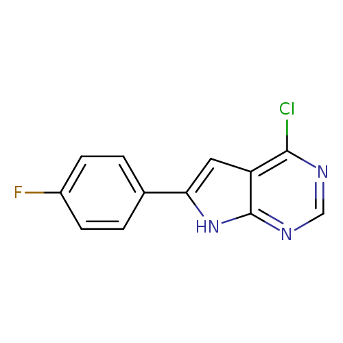 Fc1ccc(cc1)c1cc2c([nH]1)ncnc2Cl