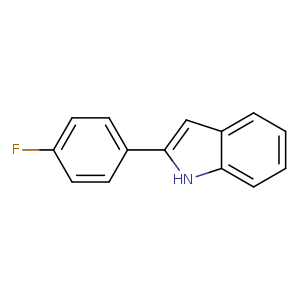 Fc1ccc(cc1)c1cc2c([nH]1)cccc2