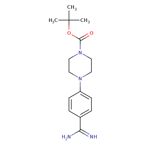 O=C(N1CCN(CC1)c1ccc(cc1)C(=N)N)OC(C)(C)C