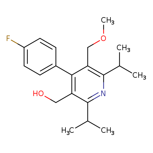 COCc1c(nc(c(c1c1ccc(cc1)F)CO)C(C)C)C(C)C