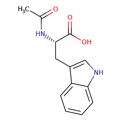 CC(=O)N[C@H](C(=O)O)Cc1c[nH]c2c1cccc2