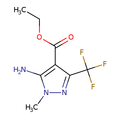 CCOC(=O)c1c(N)n(nc1C(F)(F)F)C