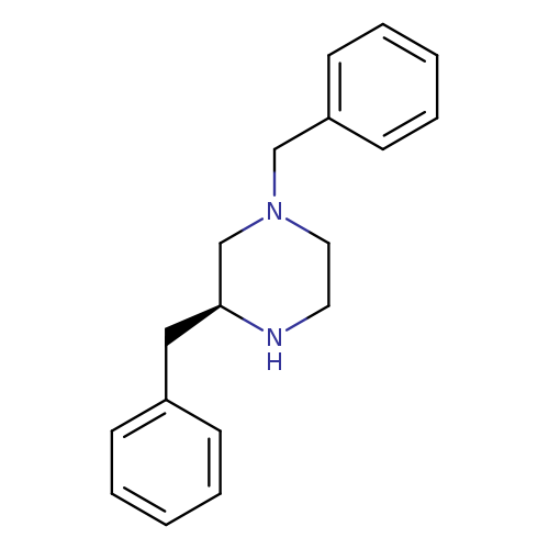 c1ccc(cc1)CN1CCN[C@H](C1)Cc1ccccc1